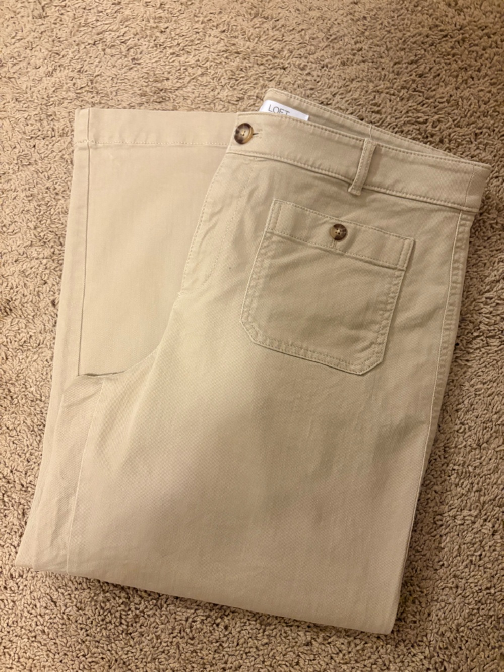 LOFT - Wide Leg Cropped Pants with Cute Front Pockets